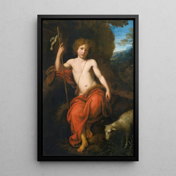 Saint Jean-Baptiste - Pierre Mignard — framed artwork on a wall