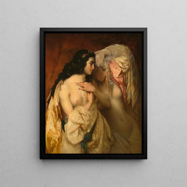 Secret d'amour - Pierre Olivier Joseph Coomans — framed artwork on a wall