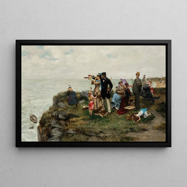 on the cliff - Pierre Outin — framed artwork on a wall