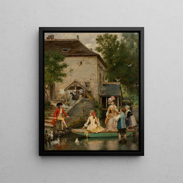 La fête nautique - Pierre Outin — framed artwork on a wall