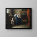 Woman reading in front of a fireplace - Pierre Parrocel — framed artwork on a wall
