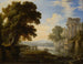 Riverbank with ancient ruins - Pierre Patel the Elder — artwork view