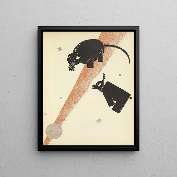 Pourquoi Pourquoi - Pierre Pinsard — framed artwork on a wall