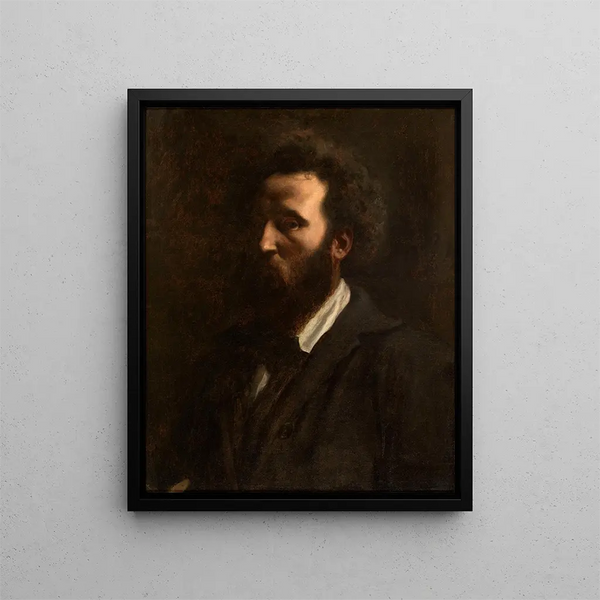 Self-portrait - Pierre Puvis de Chavannes — framed artwork on a wall