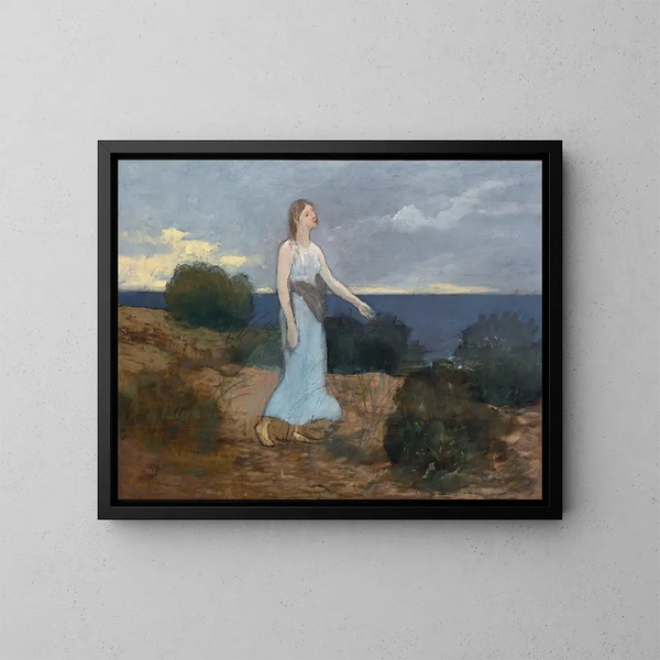 La Foi aux Grèves - Pierre Puvis de Chavannes — framed artwork on a wall
