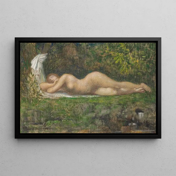 La Source - Pierre Puvis de Chavannes — framed artwork on a wall