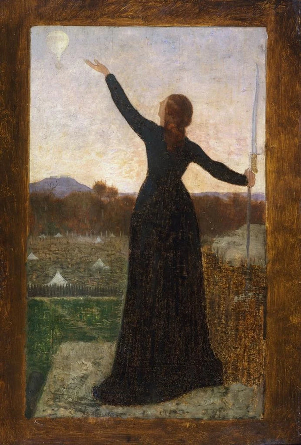 The Balloon - Pierre Puvis de Chavannes — framed artwork on a wall