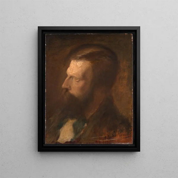 Portrait of a Man - Pierre Puvis de Chavannes — framed artwork on a wall