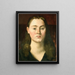 Portrait of Baroness Lefèvre - Pierre Puvis de Chavannes — framed artwork on a wall