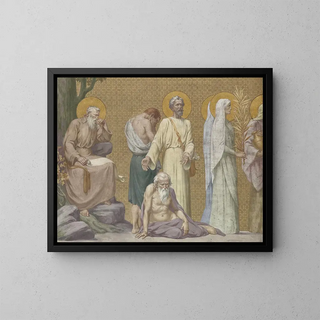 Procession - Pierre Puvis de Chavannes — framed artwork on a wall