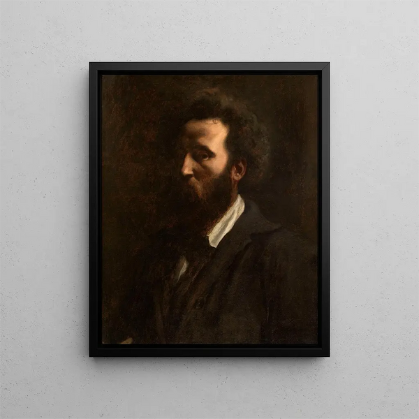 Self-portrait - Pierre Puvis de Chavannes — framed artwork on a wall