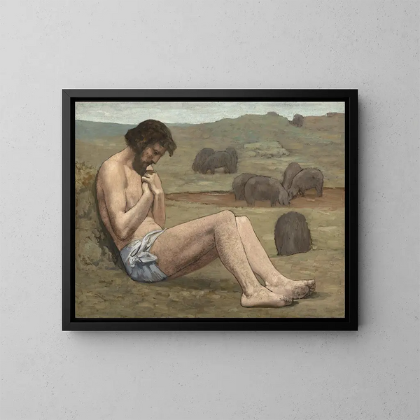The Prodigal Son - Pierre Puvis de Chavannes — framed artwork on a wall