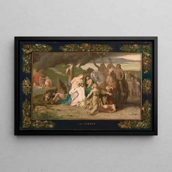 La Guerre - Pierre Puvis de Chavannes — framed artwork on a wall