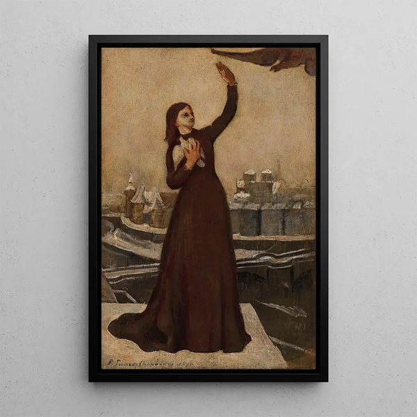 Study for The Traveling Pigeon - Pierre Puvis de Chavannes — framed artwork on a wall