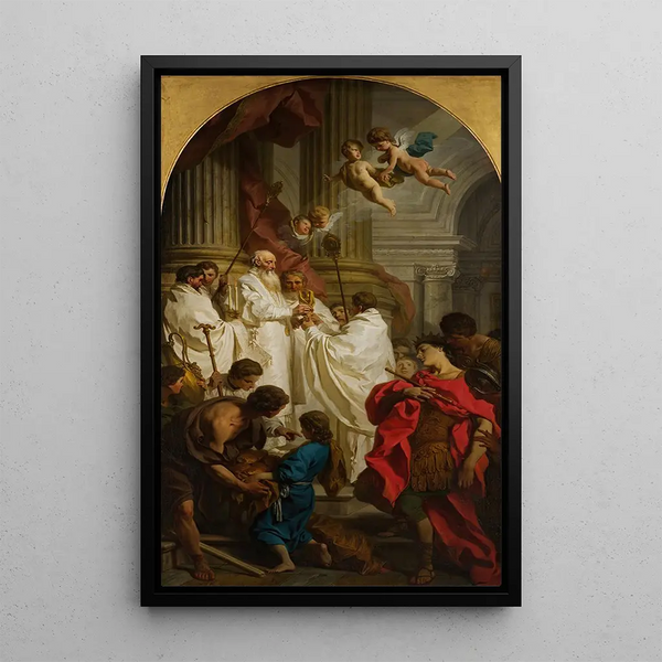 La Messe de Saint Basile - Pierre Subleyras — framed artwork on a wall