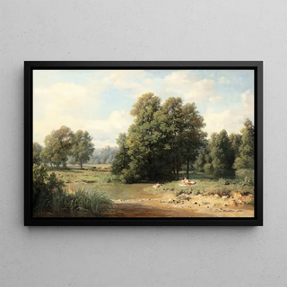 Landscape - Pierre Thuillier — framed artwork on a wall