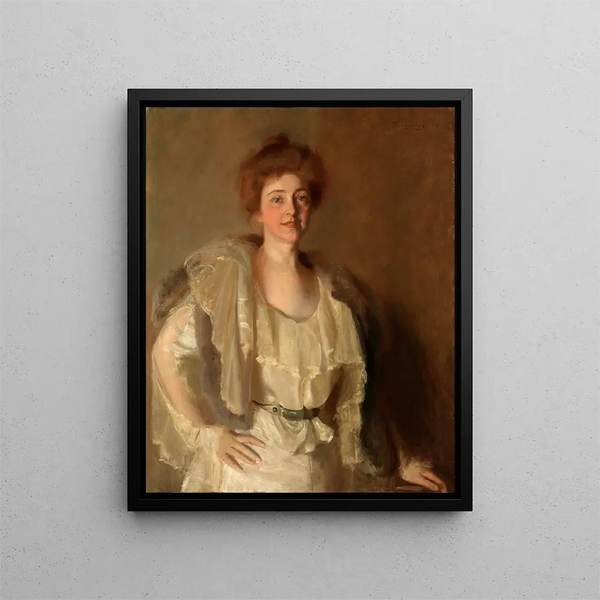 Alice Barney dans Blancs et Bruns - Pierre Troubetzkoy — framed artwork on a wall