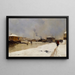 The Lower Port of the Tolbiac Bridge During the Flood - Pierre Vauthier — framed artwork on a wall