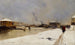 The Lower Port of the Tolbiac Bridge During the Flood - Pierre Vauthier — artwork view