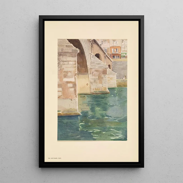 Le Pont-Marie autre vue - Pierre Vignal — framed artwork on a wall