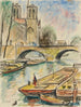 Notre-Dame and the Saint-Michel bridge - Pierre de Belay — artwork view