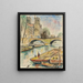 Notre-Dame and the Saint-Michel bridge - Pierre de Belay — framed artwork on a wall