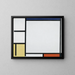 Composition with blue, red, yellow, and black - Piet Mondrian — framed artwork on a wall