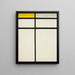 Composition with double line and yellow - Piet Mondrian — framed artwork on a wall