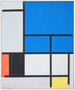 Composition with a large blue, red, black, yellow, and gray airplane - Piet Mondrian — artwork view