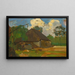 Farm Building Painting with Well in Daylight - Piet Mondrian — framed artwork on a wall