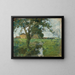 Landscape painting with tree in the foreground and irrigation ditch - Piet Mondrian — framed artwork on a wall