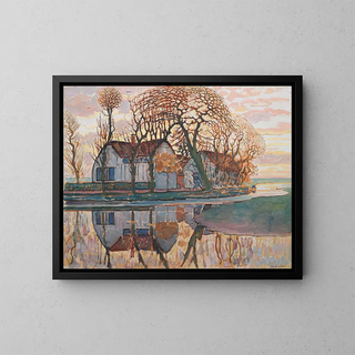 Farm near Duivendrecht - Piet Mondrian — framed artwork on a wall