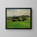 Landscape with a group of five cows - Piet Mondrian — framed artwork on a wall