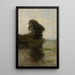 Ferme Landzicht under a clear blue sky - Piet Mondrian — framed artwork on a wall