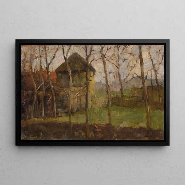 Sur la digue de Watergraafsmeer - Piet Mondrian — framed artwork on a wall