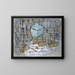 Still life with ginger jar II - Piet Mondrian — framed artwork on a wall