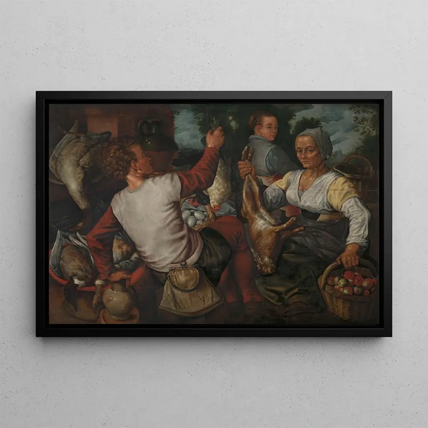 The merchants - Pieter Aertsen — framed artwork on a wall