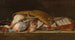 Hunting still life painting with poultry in a wicker basket - Pieter Andreas Rysbraeck II — artwork view