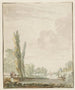 View along a river with a teahouse on the right - Pieter Bartholomeusz Barbiers — artwork view