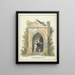 Hermit in front of a stone chapel - Pieter Bartholomeusz Barbiers — framed artwork on a wall