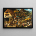 Dutch Proverbs Painting - Pieter Bruegel the Elder — framed artwork on a wall