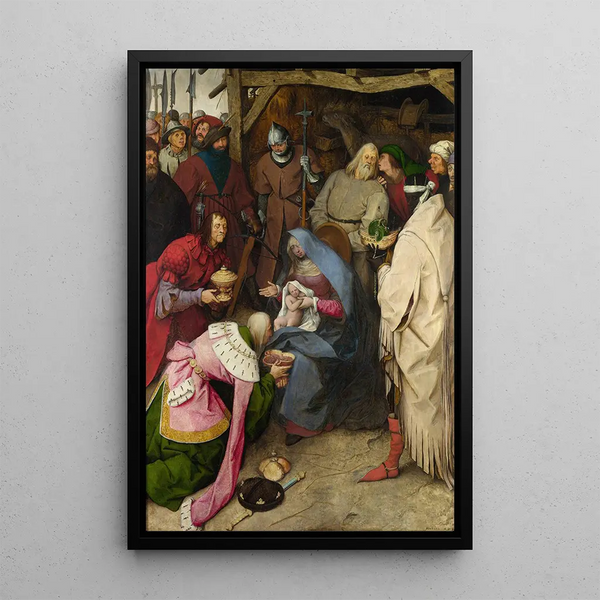 L'Adoration des mages - Pieter Bruegel l'Ancien — framed artwork on a wall