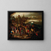 a Fish Market in front of a city by the water - Pieter Brueghel III — framed artwork on a wall
