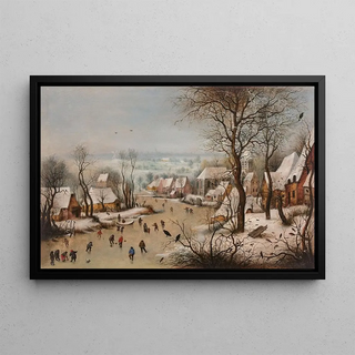 La trappe aux oiseaux - Pieter Brueghel le Jeune — framed artwork on a wall