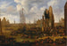 View of a lively port scene with characters loading their boats - Pieter Casteels II — artwork view