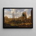 View of a lively port scene with characters loading their boats - Pieter Casteels II — framed artwork on a wall