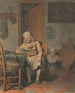 Interior painting with a man reading - Pieter Christoffel Wonder — artwork view