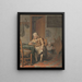 Interior painting with a man reading - Pieter Christoffel Wonder — framed artwork on a wall