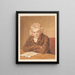 Portrait of Lourens van Schaick sitting at a table reading - Pieter Christoffel Wonder — framed artwork on a wall