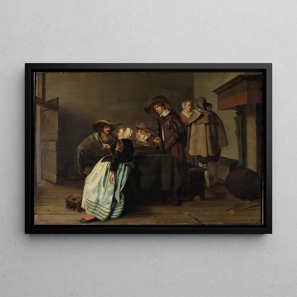 A Conversation - Pieter Codde — framed artwork on a wall